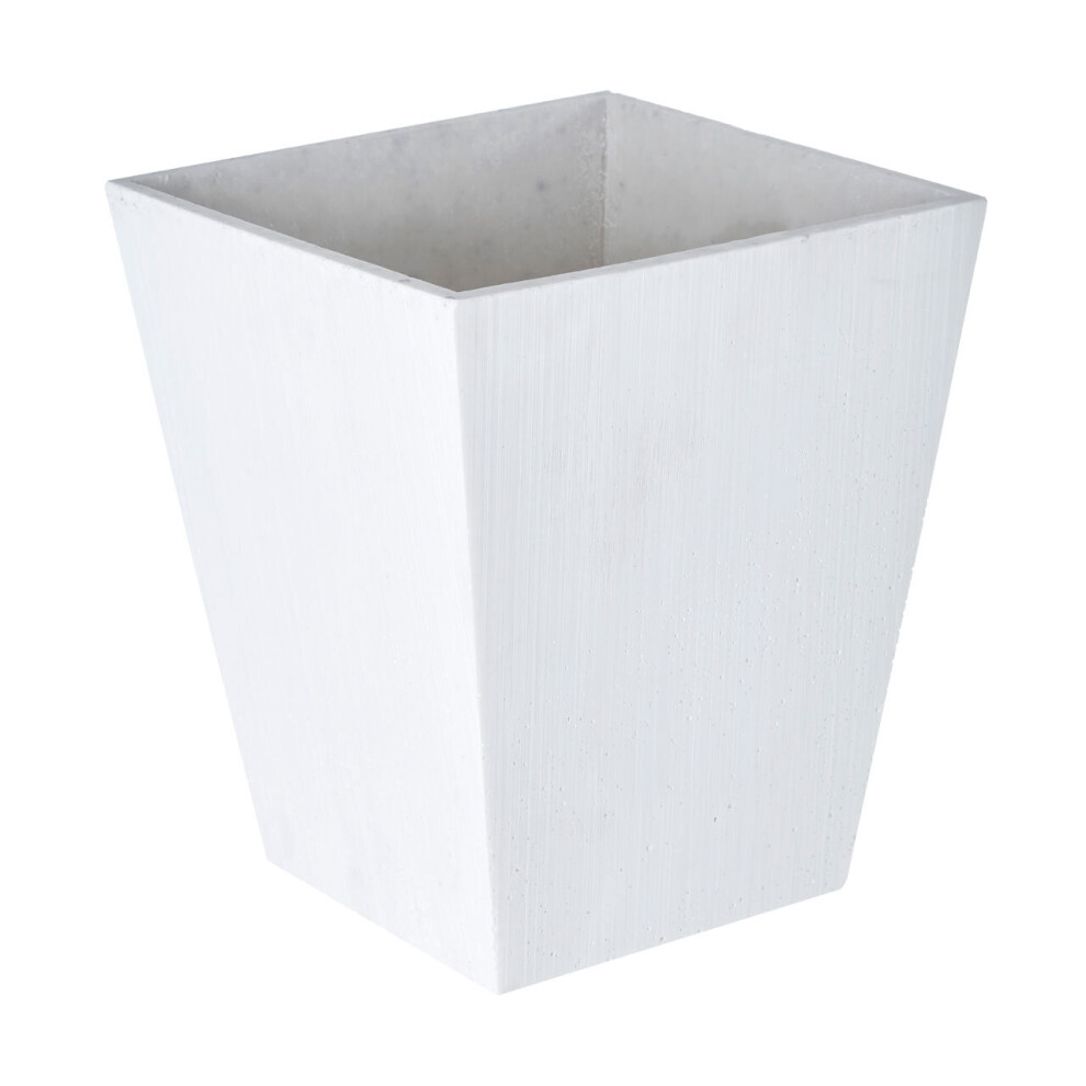 Premier Housewares Polyresin Square Edged Vase White