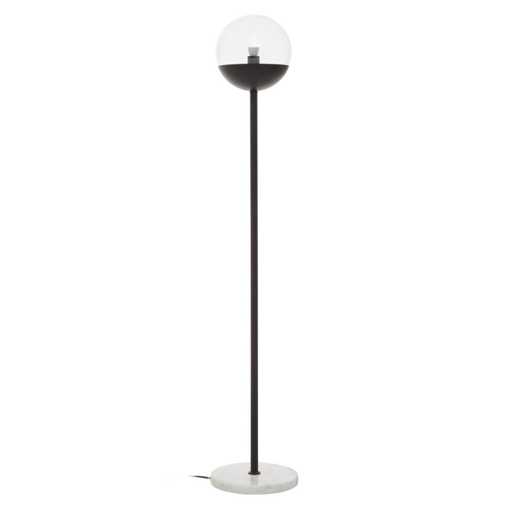 Premier Housewares Versatile Finish Metal Floor Lamp, Sturdy And Stable Bedroom Lamp, Minimalist Tall Livingroom Lamp Black