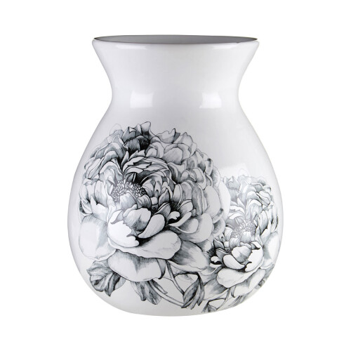 Premier Housewares Premier Housewares White and Black Bloom