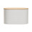 Premier Housewares Stylish Design White Bread Bin, Durable Bread Bin For Dining Table, Natural Bamboo Lid Bread Container 1