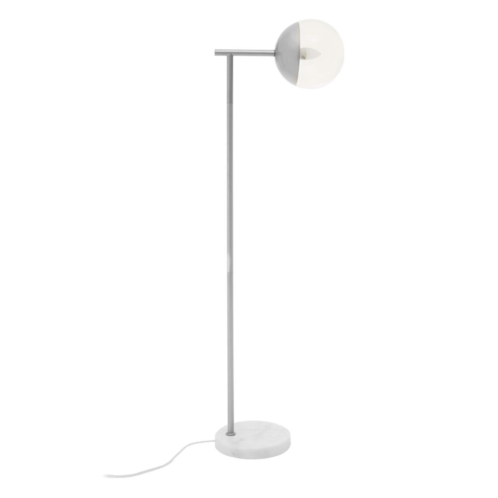 Premier Housewares Sturdy Chrome Finish Metal Floor Lamp, Versatile Tall Lamp On The Floor, Effortlessly Elegant Bedroom Lamp