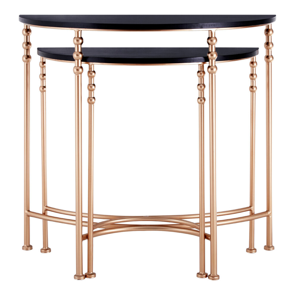 Premier Housewares Lexa Half Round Console Tables - Set of 2