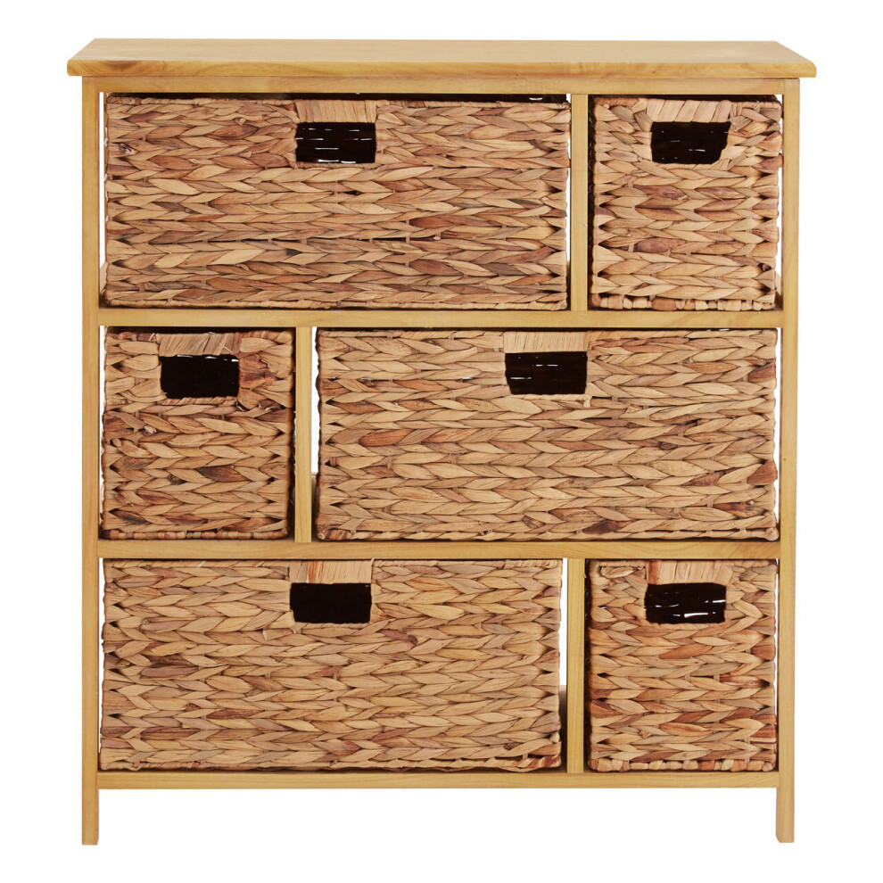 Padstow 6 Basket Drawers Natural Water Storage Unit