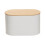 Premier Housewares Stylish Design White Bread Bin, Durable Bread Bin For Dining Table, Natural Bamboo Lid Bread Container 2