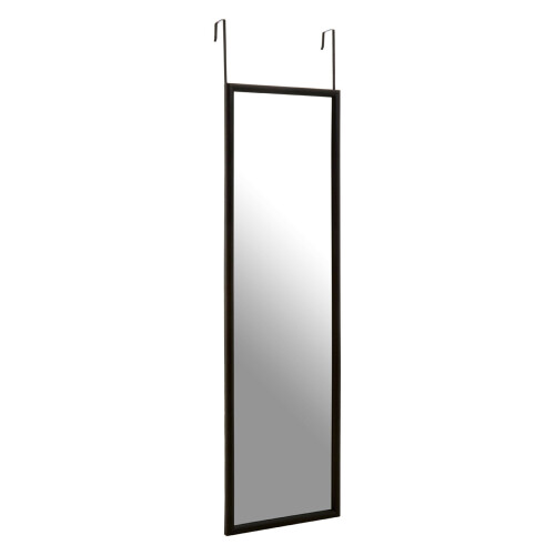 Premier Housewares Versatile  Over Door Grey Plastic Frame Mirror, Sleek Mirror For Home, Durable Arched Mirror For Bedroom 1
