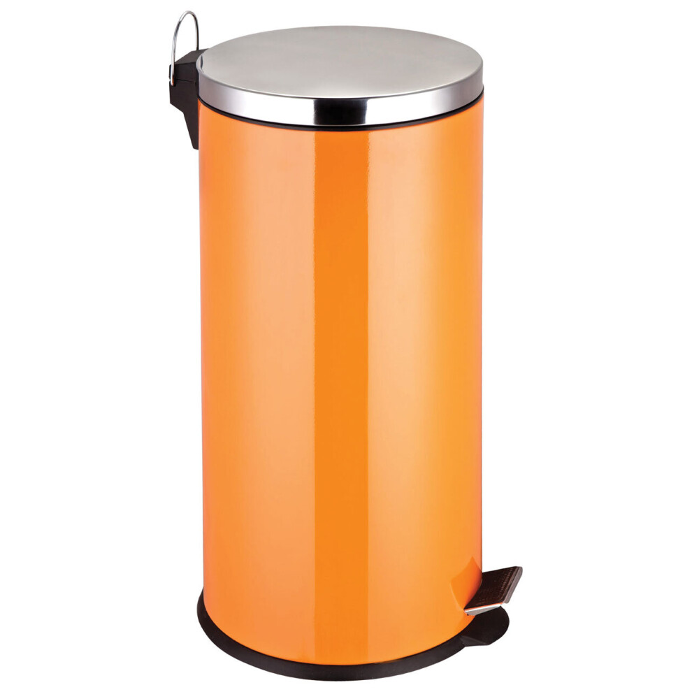 Premier Housewares Orange Pedal Bin - 30 Ltr