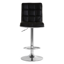 Black Faux Leather Bar Chair, Backrest Breakfast Bar Chair, Footrest Living Bar Chair Kitchen