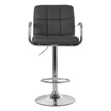 Grey Velvet Bar Chair, Comfortable Seating Breakfast Bar Chair, Footrest Living Bar Chair Kitchen