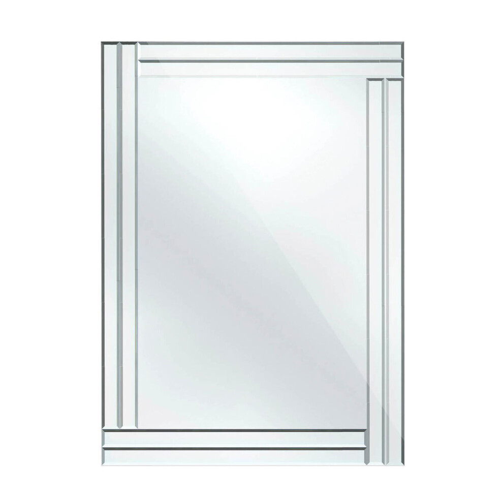 Premier Housewares Bevelled Edge Mirror With Double Line Frame