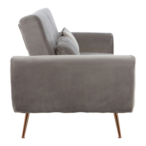 Premier Housewares Premier Housewares Hatton Grey Velvet Sofa Bed 2