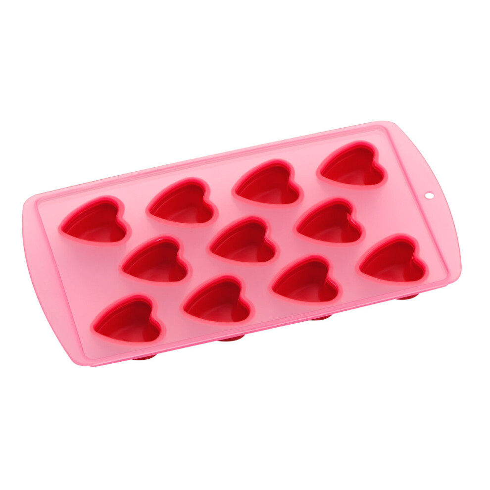 11 Hearts Shaped Ice Cube Tray, Unique Ice Cube Tray, Thermoplastic Rubber Ice Freezing Tray