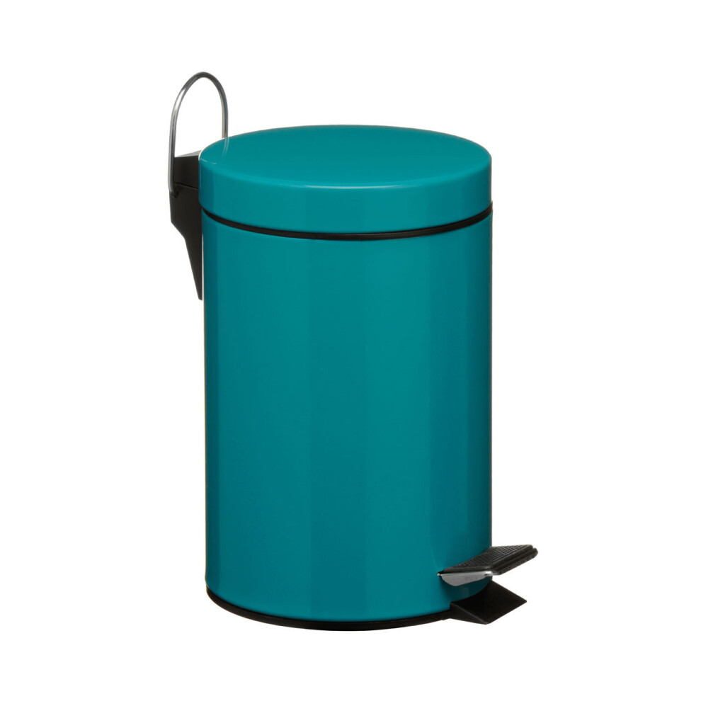 Premier Housewares Turquoise Pedal Bin - 3 Ltr