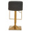 Premier Housewares Premier Housewares Baina Dark Grey And Gold Square Base Bar Stool 4