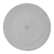 Premier Housewares Round Silver Thread Woven Placemat