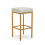 Premier Housewares Premier Housewares Baina White Pu And Gold Finish Bar Stool 1