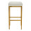 Premier Housewares Premier Housewares Baina White Pu And Gold Finish Bar Stool 2