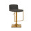 Premier Housewares Premier Housewares Baina Dark Grey And Gold Square Base Bar Stool 1