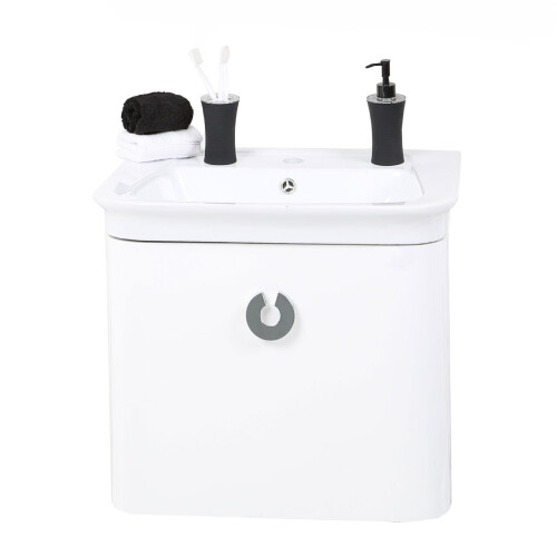 Premier Housewares Premier Housewares Adelphi White Basin and Cabinet 1