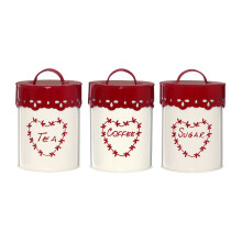 Premier Housewares Anglaise Tea, Coffee & Sugar Canister Set