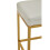 Premier Housewares Premier Housewares Baina White Pu And Gold Finish Bar Stool 4
