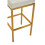 Premier Housewares Premier Housewares Baina White Pu And Gold Finish Bar Stool 5