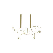 Stylish Design Gold Finish Sausage Dog Hanger, Versatile Storage Over Door Hooks, Sturdy Hanging Hooks