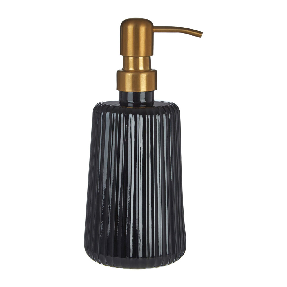 Premier Housewares Ticino Brittany Glass Lotion Dispenser Black