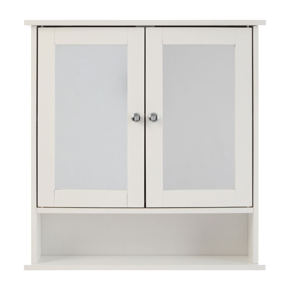 Premier Housewares Bathroom Cabinet with Mirrored Doors / Shelf