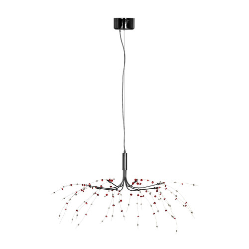 Premier Housewares Premier Housewares Red and Clear 8 Light Ceiling Light
