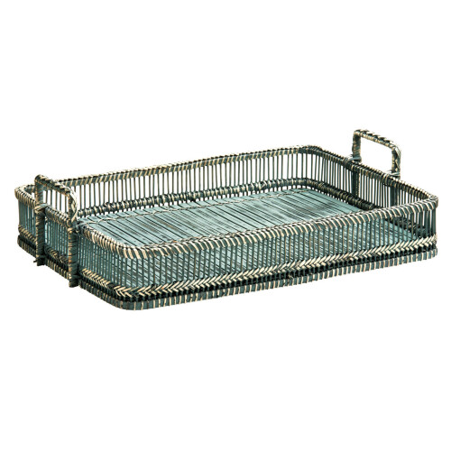 Premier Housewares Premier Housewares Rustic Grey Washed Rectangular Tray