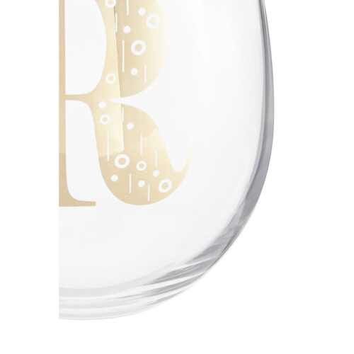 Premier Housewares Premier Housewares Letter R Stemless Wine Glass 2