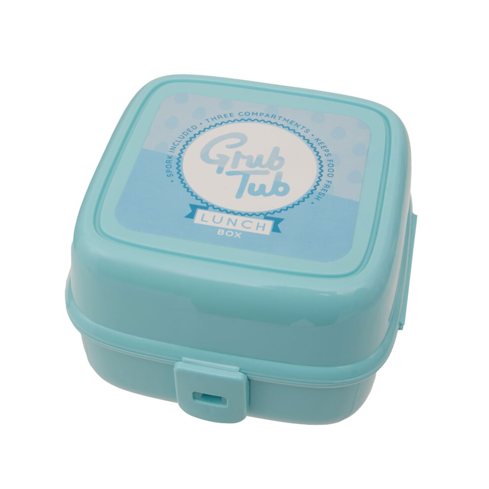 Mint Green 4 Compartments Lunch Box, Grub Tub Tiffin Box with Lock, Lunch Container for Office, Home