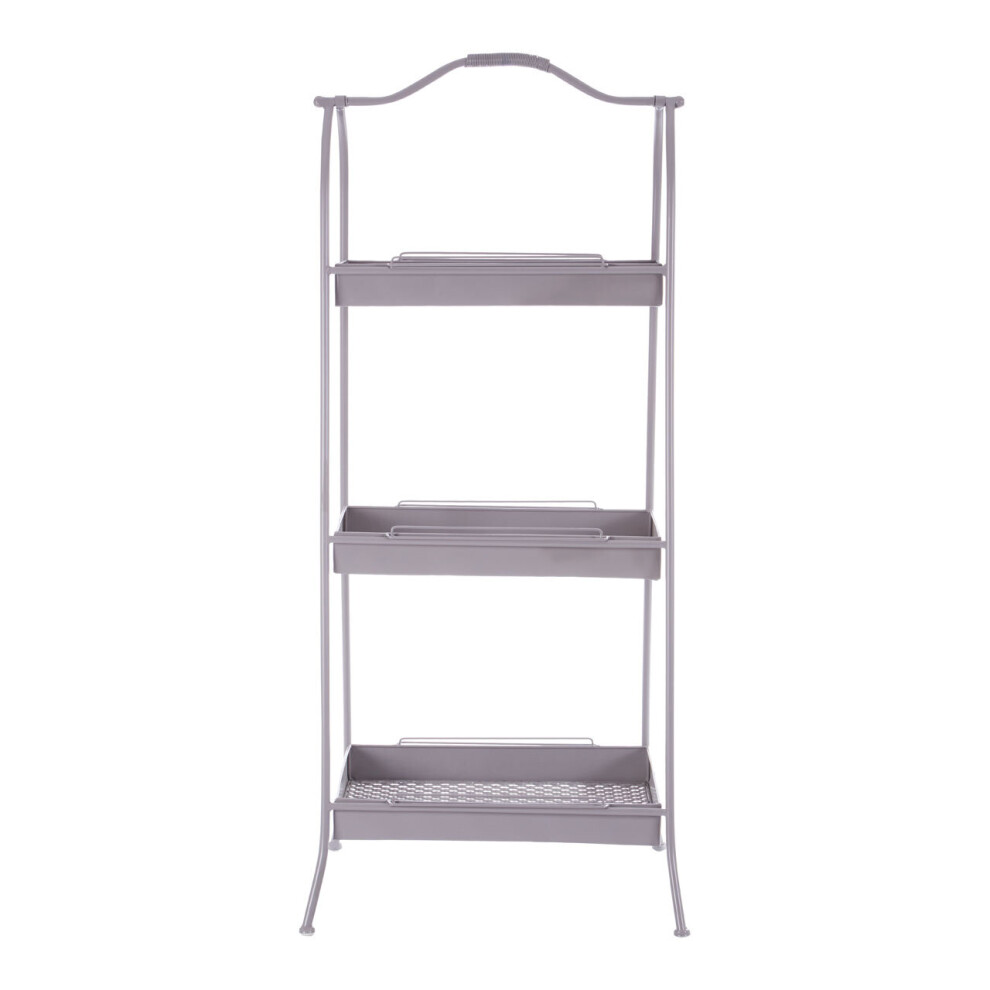 Premier Housewares Lexa Grey Metal Storage Rack