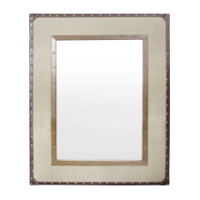 Premier Housewares Natural Linen and Cotton Mix Mirror