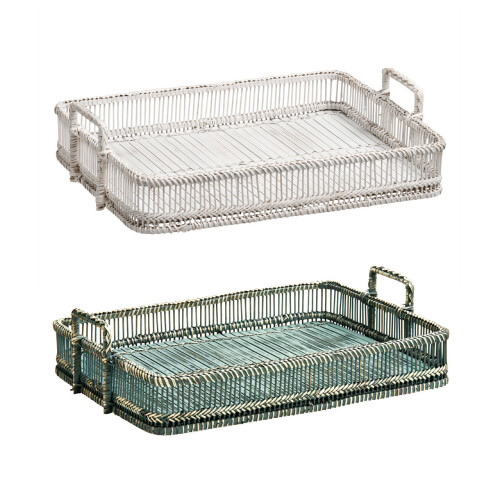 Premier Housewares Premier Housewares Rustic Grey Washed Rectangular Tray 1
