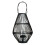 Premier Housewares Elegant Design Black Lantern With Hoop Handle, Functional Black Tealight Lantern, Sleek Large Candle Lantern 1