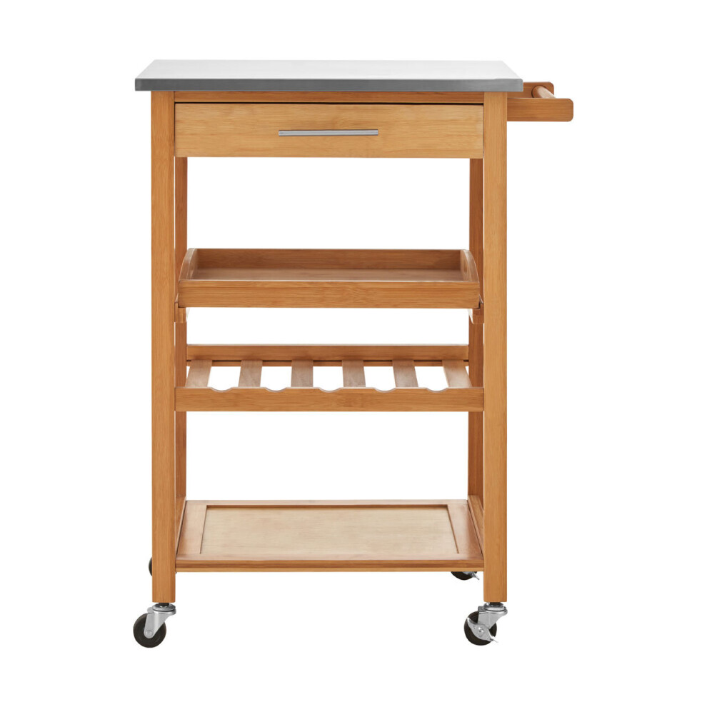 Harlow Bamboo One Drawer Kitchen Trolley