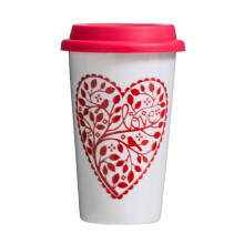 Beautiful Design Chickadee Travel Mug, Decorative Design Mug For Journies, Secured Lid Reusable Travel Mug