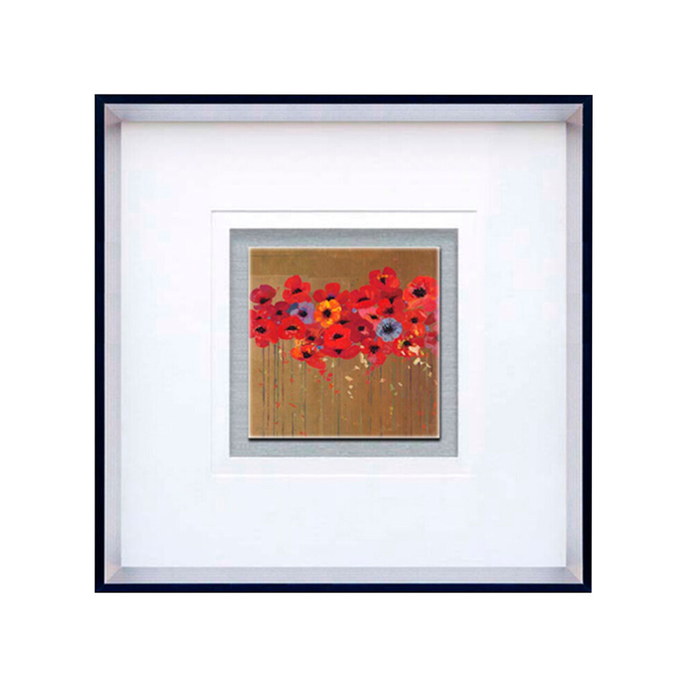 Premier Housewares Poppies 2 Square Framed Wall Art