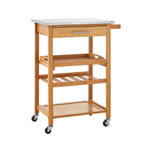 Premier Housewares Premier Housewares Bamboo One Drawer Kitchen Trolley 1