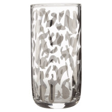 Premier Housewares Hi Ball Silver Diva Print Glass