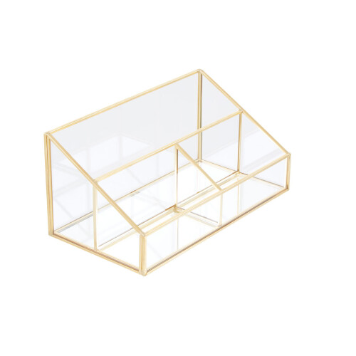 Premier Housewares Premier Housewares Clear Glass Makeup Organiser