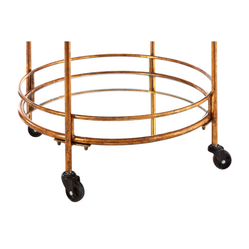 Premier Housewares Versatile Use 2 Tier Serving Trolley, Elegant Design Kitchen Trolley, Easy Mobility Storage Trolley for Home 2