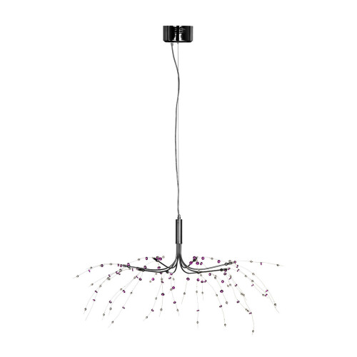 Premier Housewares Premier Housewares Purple and Clear 8 Light Ceiling Light