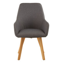 Lightweight Grey Leisure Chair, Effortless Cleaning Lounge Chair, Space-Saving Armchair, Comfy Lobby Chair