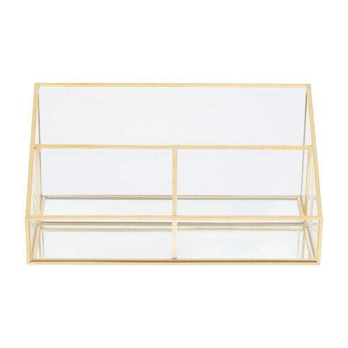 Premier Housewares Premier Housewares Clear Glass Makeup Organiser 1
