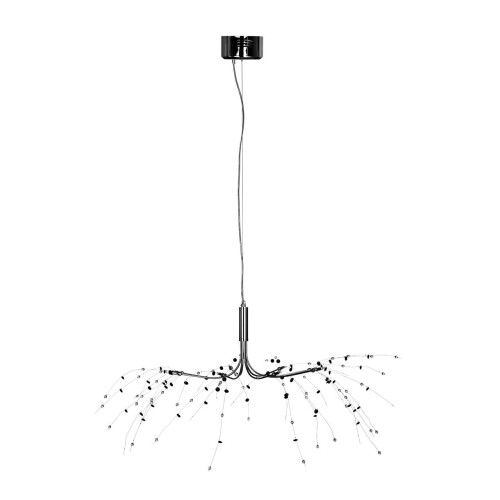 Premier Housewares Premier Housewares Black and Clear 8 Light Ceiling Light