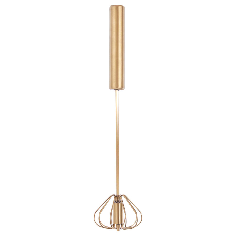 Premier Housewares Press and Spin Light Gold Whisk - 26cm