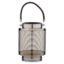 Premier Housewares Large Nickel Stripe Lantern