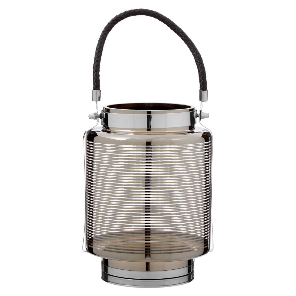 Premier Housewares Large Nickel Stripe Lantern
